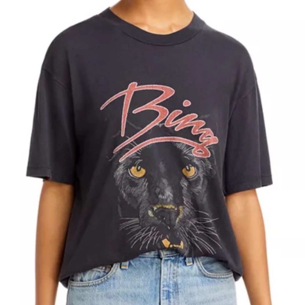 Anine Bing Black Graphic Tee